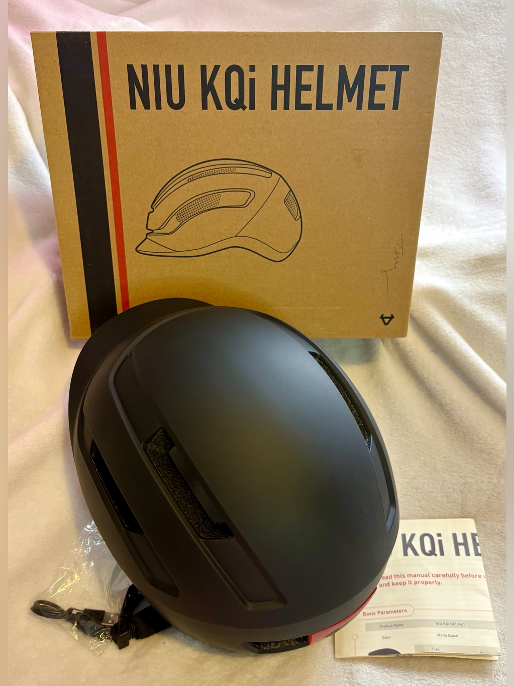 Kqi Kids Matte Black Helmet - Safe & Comfortable